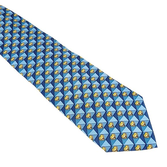 Yves Saint Laurent Geometric Silk Necktie 4" - Picture 1 of 4